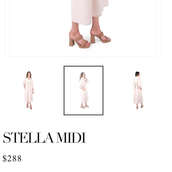 Emily McCarthy Stella Midi in Sandstone - Picture 2 of 4